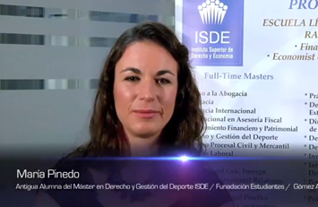 Testimonio de María Pinedo sobre el Master en Derecho y Gestión del Deporte ISDE – Club Estudiantes.