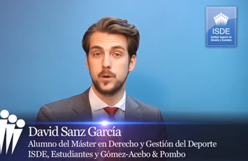 Testimonio de David Sanz García sobre el Master en Derecho y Gestión del Deporte ISDE – Club Estudiantes.