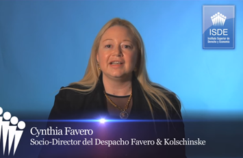 Cynthia Favero, Directora del Master en Derecho Internacional, Diplomático y Consular, con mención en Comercio Exterior y Jurista Internacional.